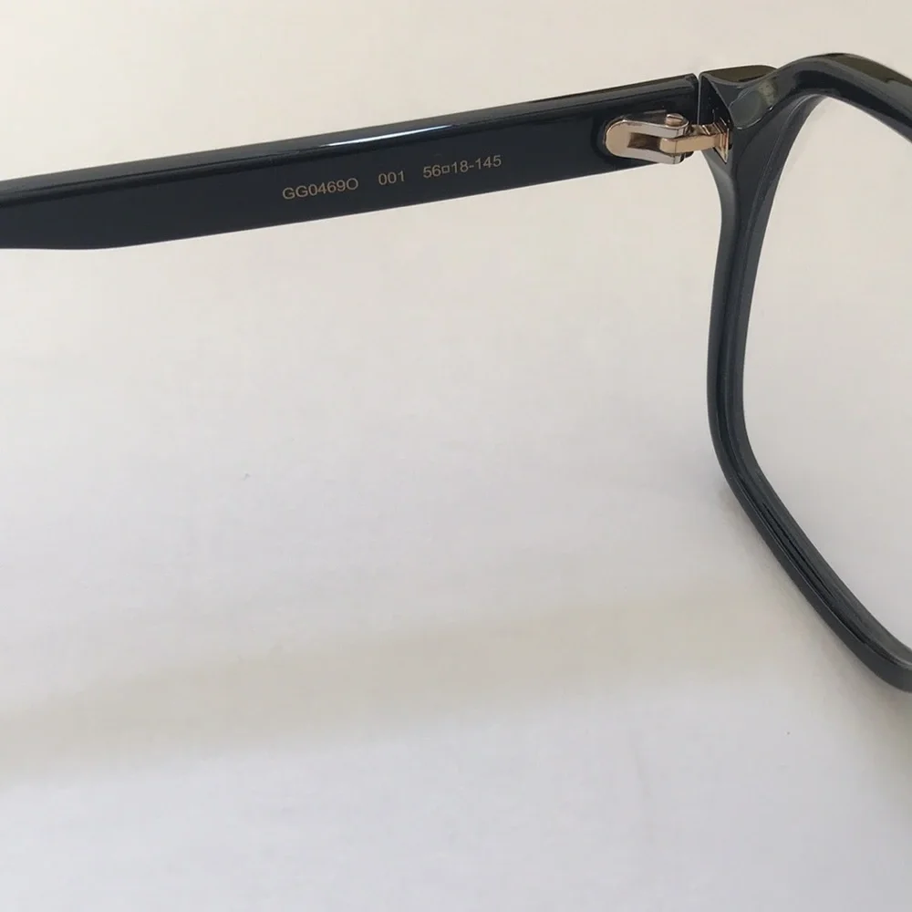 Gucci Men's GG0469O 001 Black Optical Glasses - Designer Frame